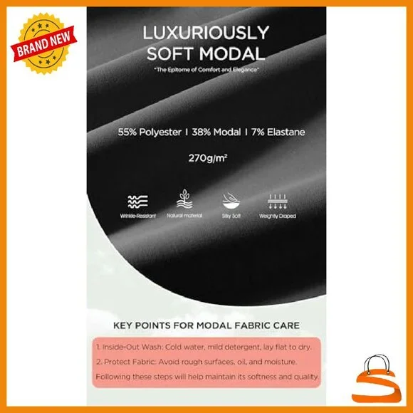 Modal High Waist A-Line Mini Skirt Side Slit Casual Daily Wear